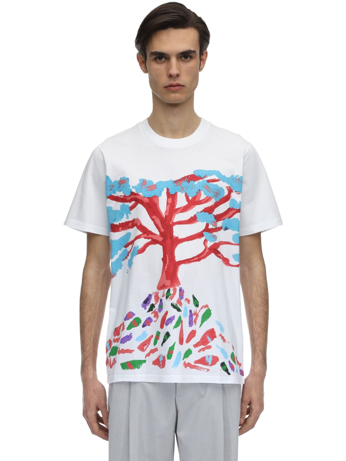 MARNI TREE PRINTED COTTON JERSEY T-SHIRT,71I3HA014-MDBXMDE1