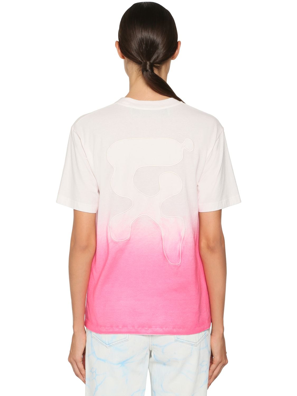 OFF-WHITE GRADIENT PRINTED COTTON JERSEY T-SHIRT,71I3KW005-MDEYOA2