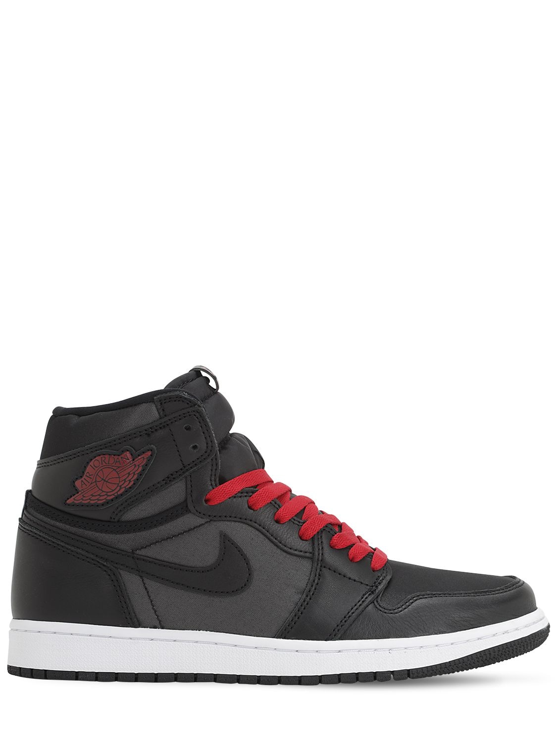Nike Air Jordan Retro 1 High Og Casual Shoes In Black Satin