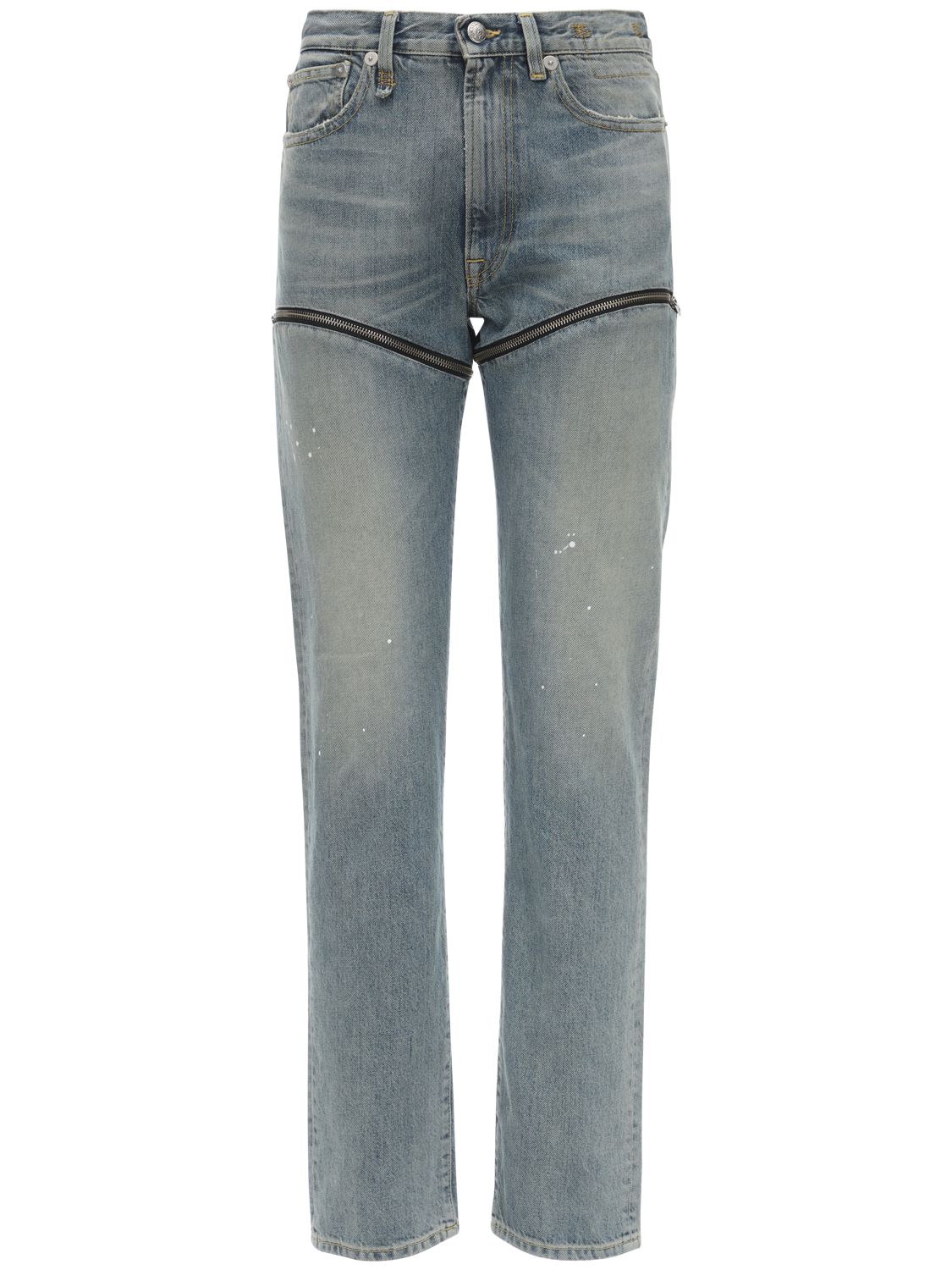 Jeans Slim Fit “axl” In Denim Con Zip