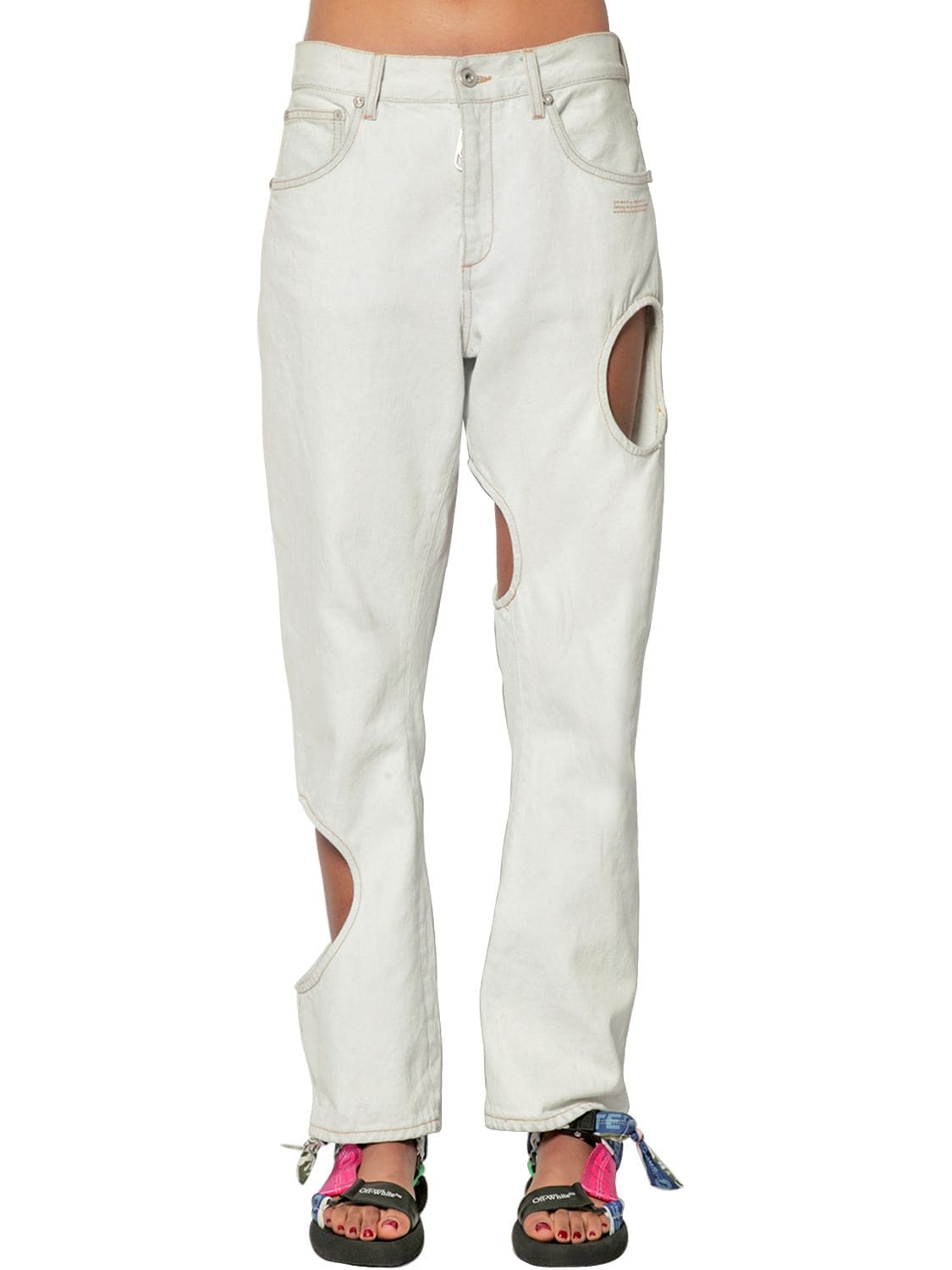 Buy Cutout Cotton Denim Jeans For Womens At Goxip