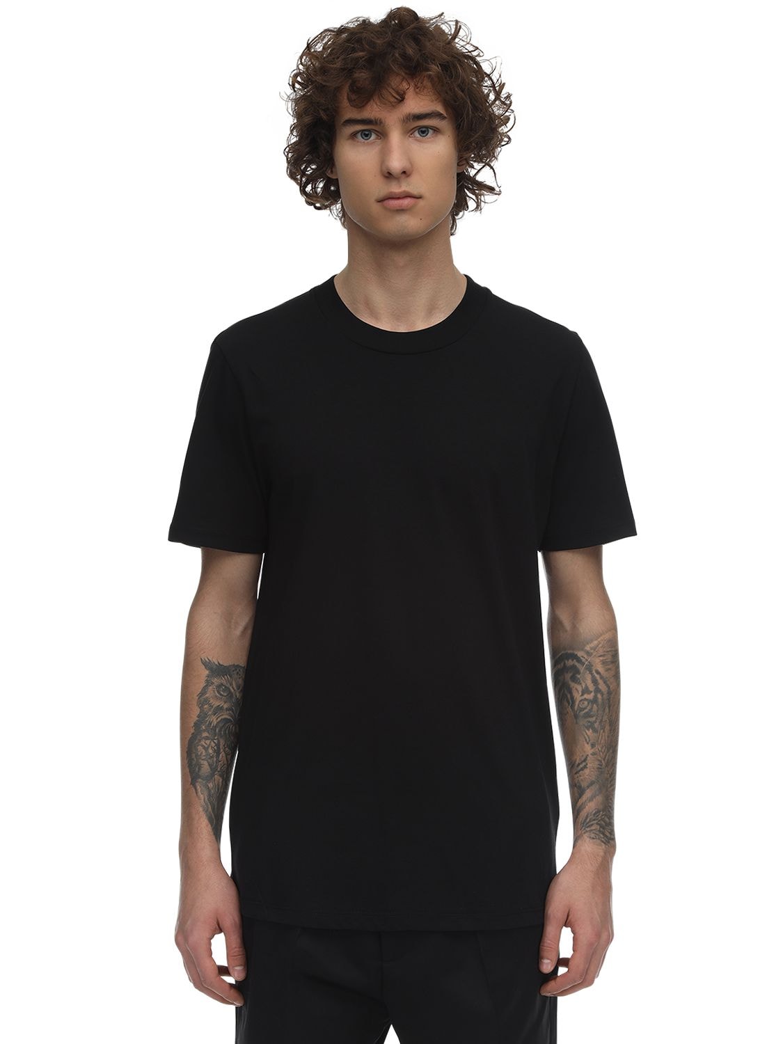 Jil Sander Cotton Jersey T-shirt In Black