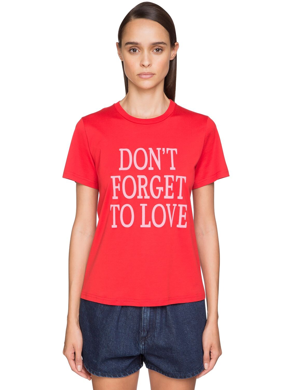ALBERTA FERRETTI “DON'T FORGET TO LOVE”纯棉T恤,71I51M035-MTEXNQ2