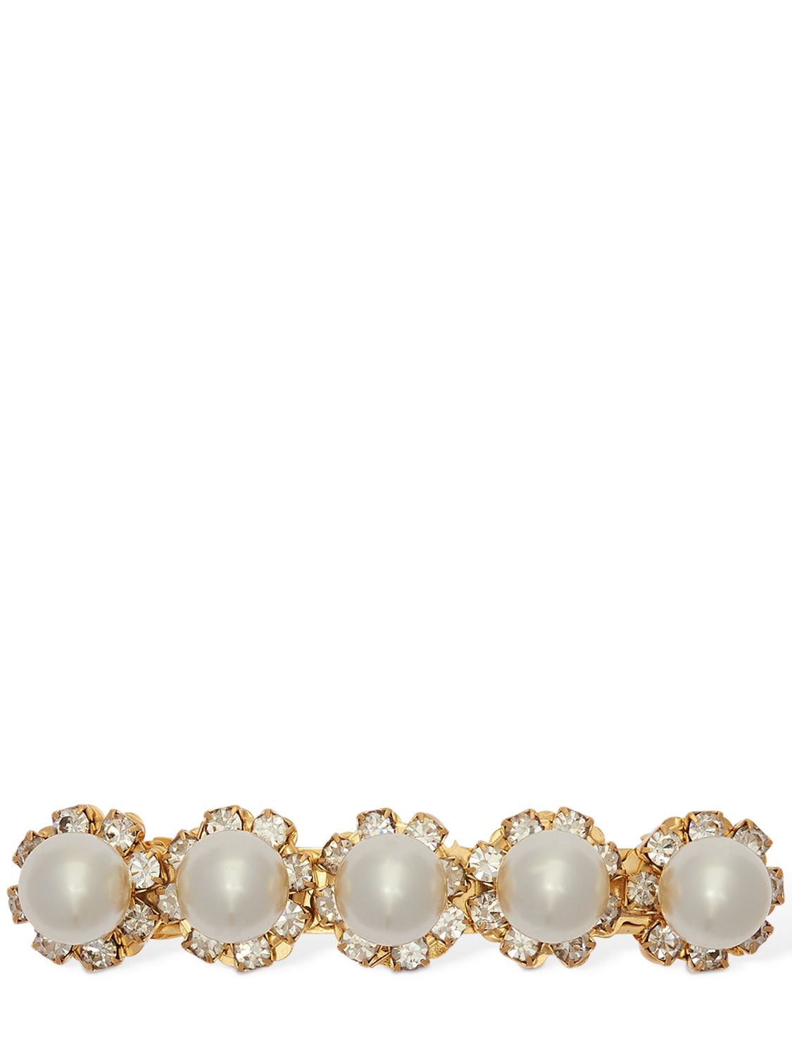 Shourouk Embellished Hair Clip In Pearl,crystal