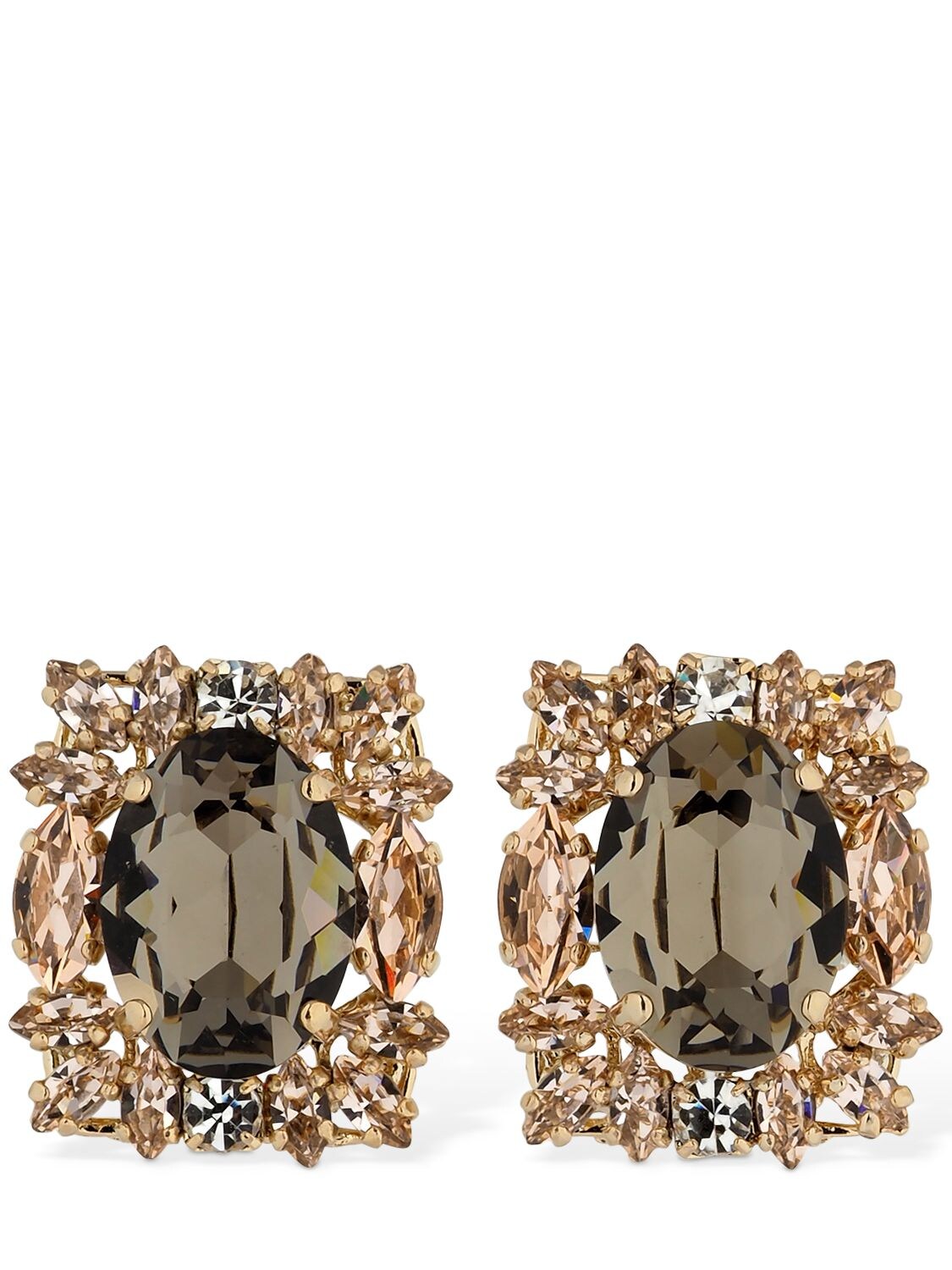 Anton Heunis Post Crystal Earrings In Gold,crystal