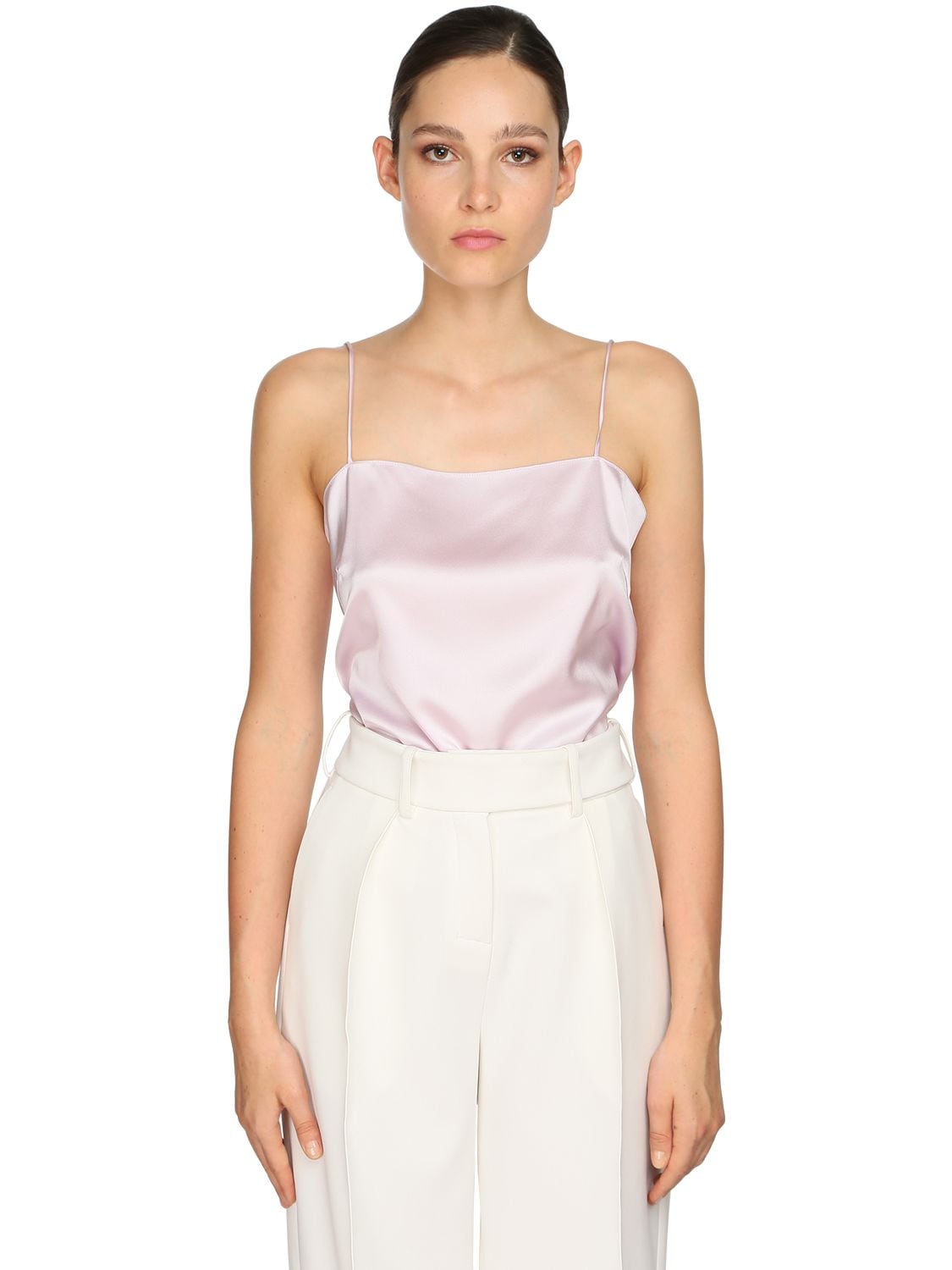 ALEXANDRE VAUTHIER STRETCH SATIN CAMISOLE TOP,71I5BH050-UELOSW2