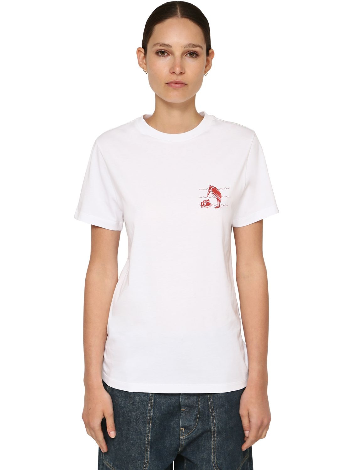 Loewe Animals Printed Cotton Jersey T-shirt In White | ModeSens