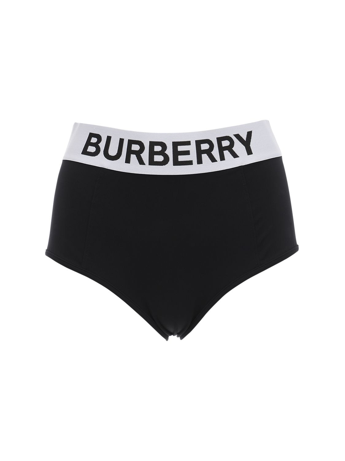 Burberry Fabric Briefs W/ Logo Waistband In Black
