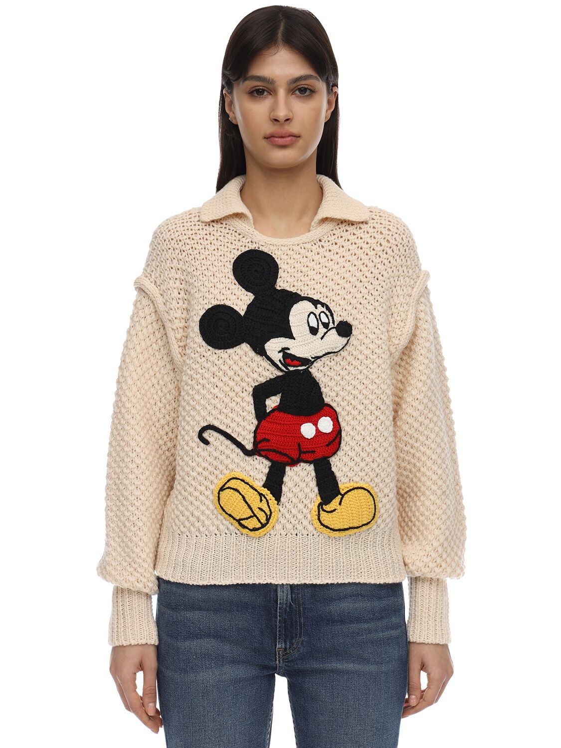 gucci mickey mouse knit sweater