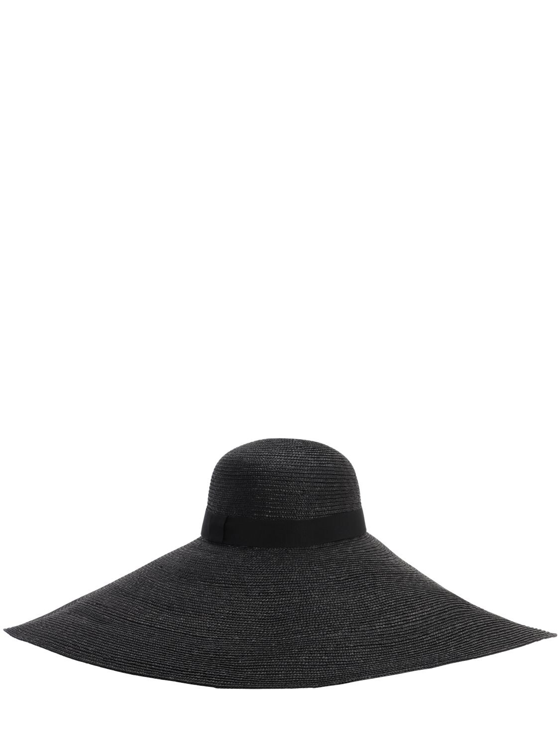 Ermanno Scervino Wide Brim Straw Hat In Black