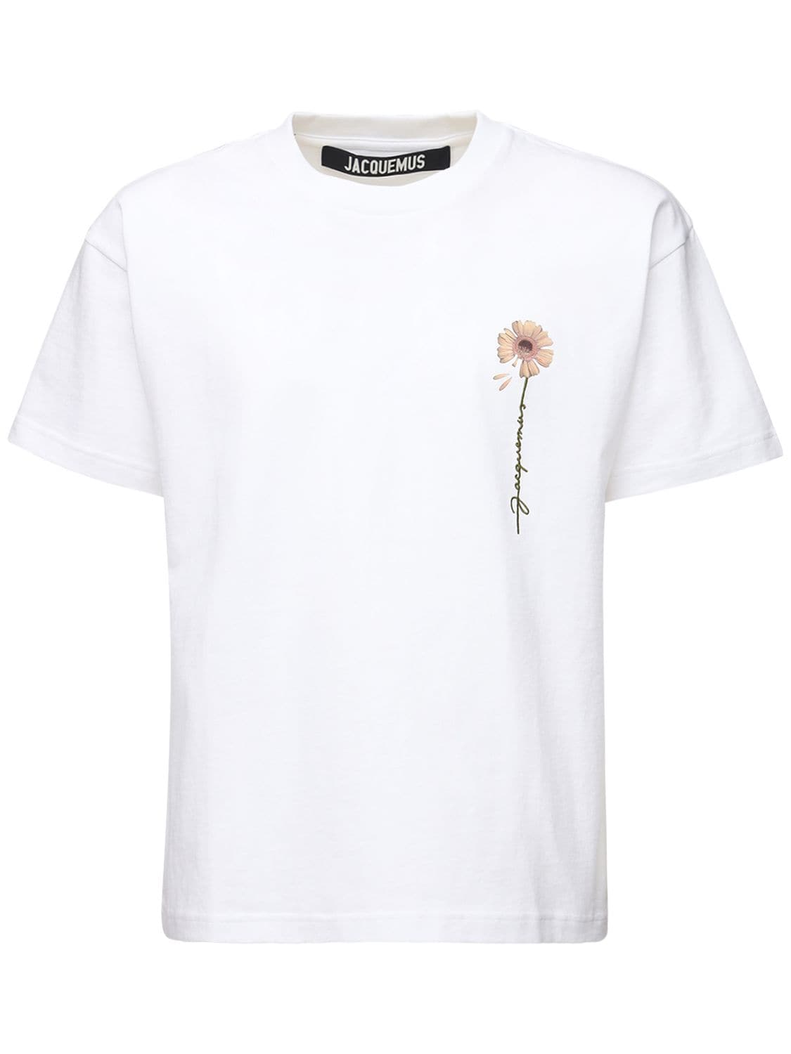 Jacquemus Embroidered Cotton Jersey T-shirt In White