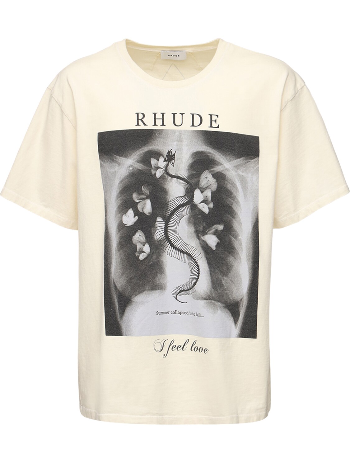 RHUDE RIBCAGE PRINT COTTON JERSEY T-SHIRT,71I5LU013-V0HJVEU1