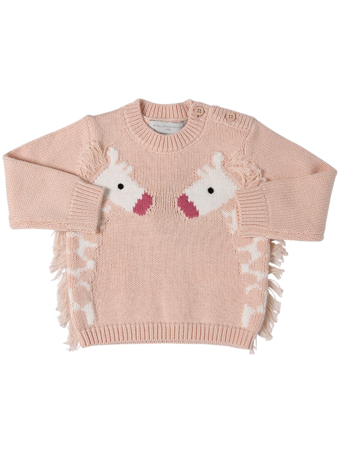 Stella Mccartney Organic Cotton Tricot Knit Sweater In Pink | ModeSens