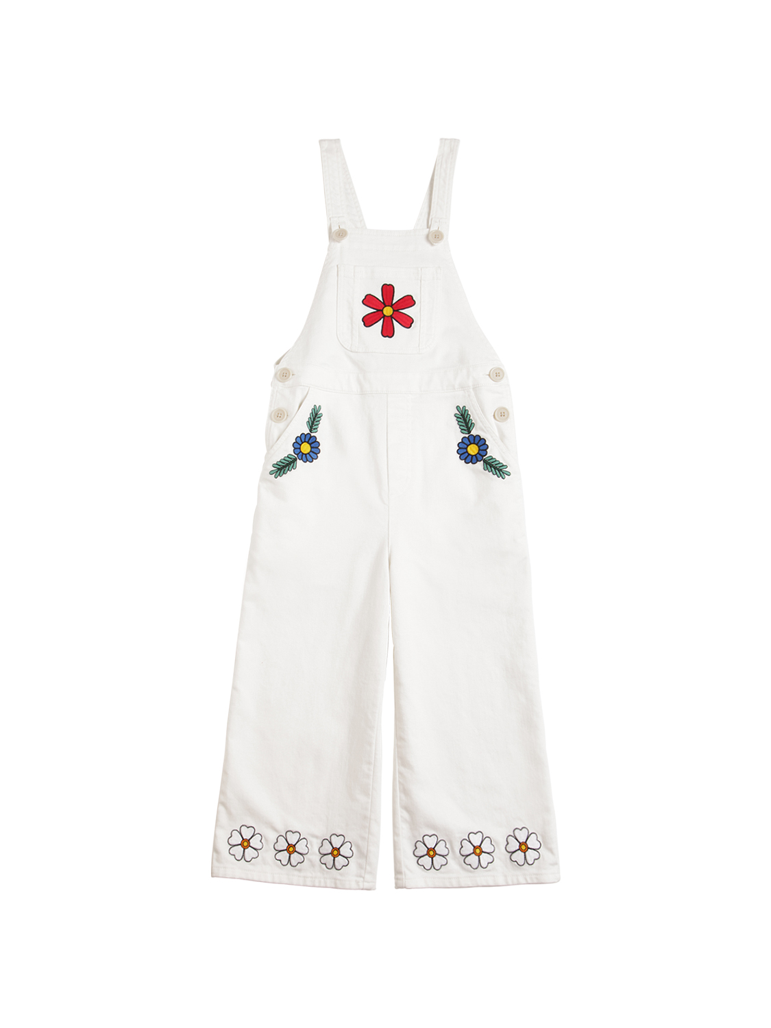 kids white overalls