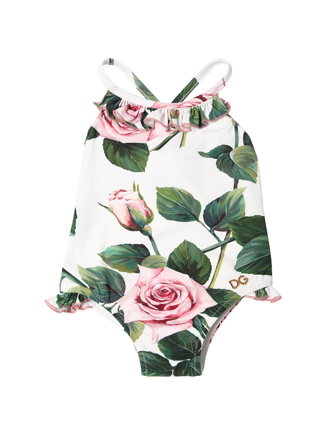 DOLCE & GABBANA ROSE PRINT LYCRA ONE PIECE SWIMSUIT,71I6SQ008-SEE5NKM1