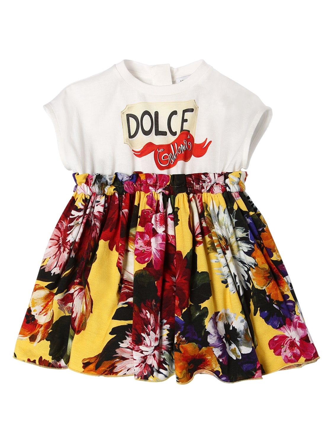 Dolce & Gabbana Babies' Jersey & Poplin Dress W/ Diaper Cover In White