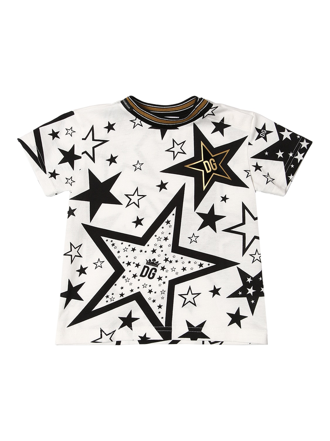DOLCE & GABBANA 星星印花纯棉平纹针织T恤,71I6SQ018-SEE2NKI1