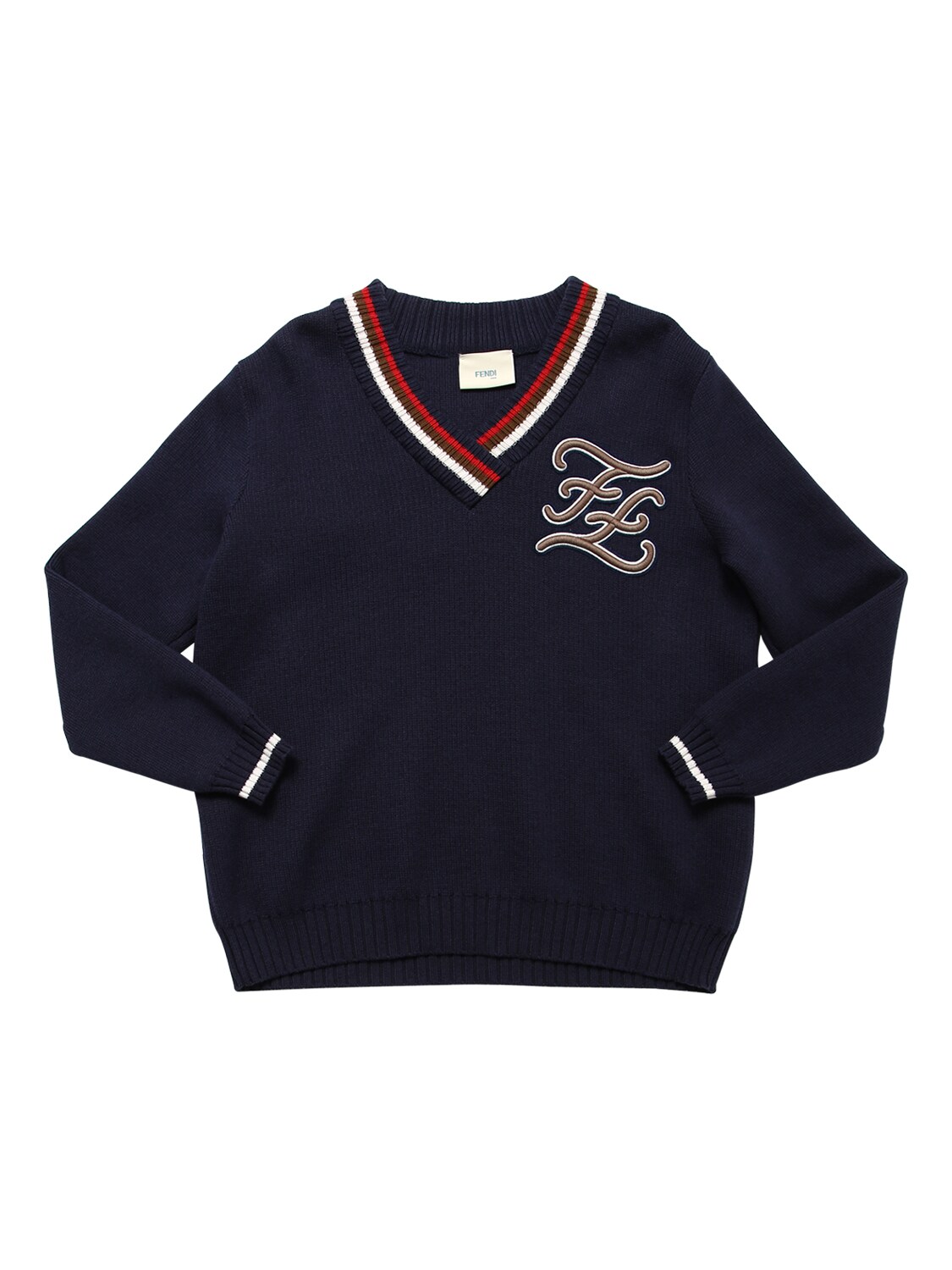 FENDI 棉混纺针织毛衣,71I6SY012-RJBRQJA1