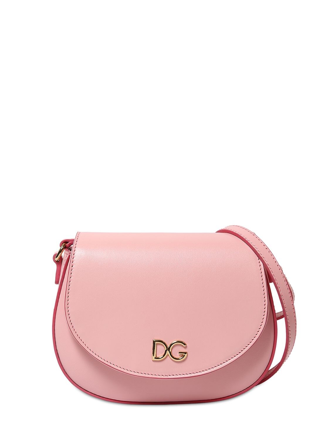 Dolce & Gabbana Kids' Leather Shoulder Bag In Pink