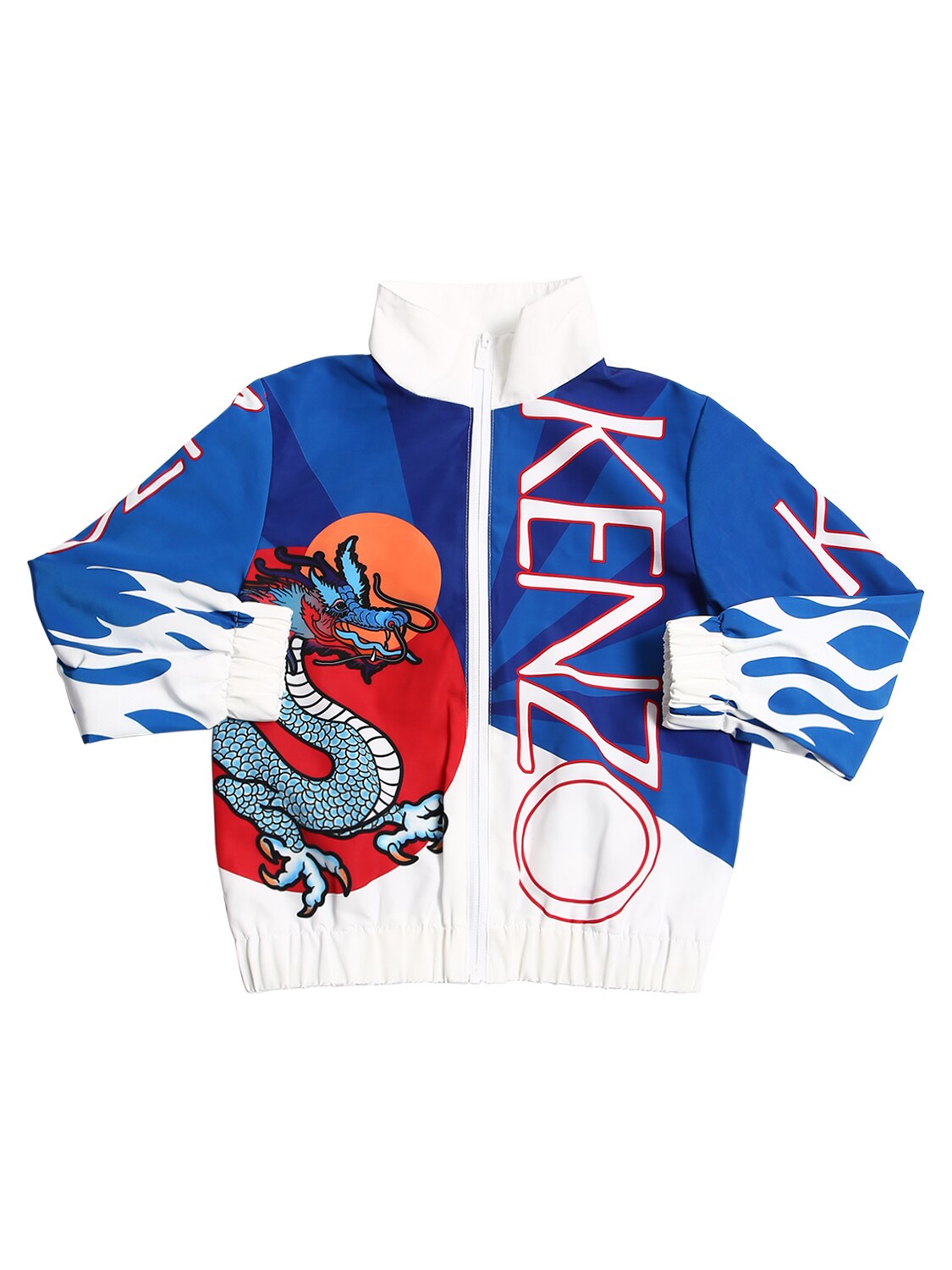 KENZO PRINTED NYLON ZIP-UP JACKET,71I6TC001-NDQ1