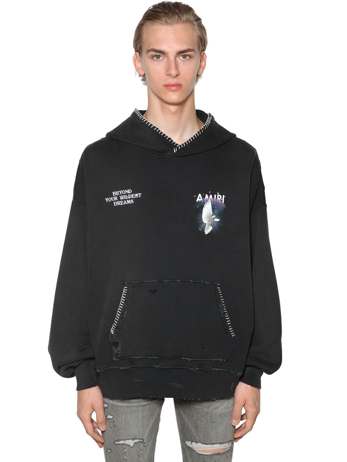 AMIRI ETERNAL DOVE PRINTED SWEATSHIRT HOODIE