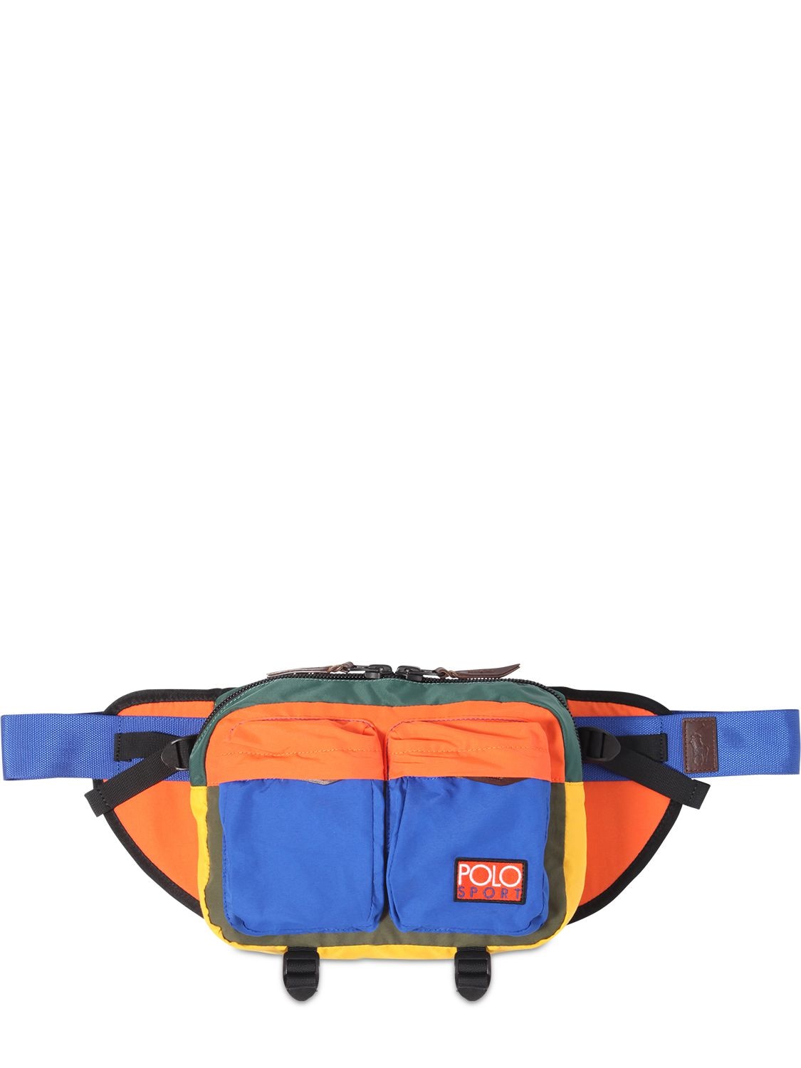 Polo Ralph Lauren Logo Color Block Belt Bag In Multicolor