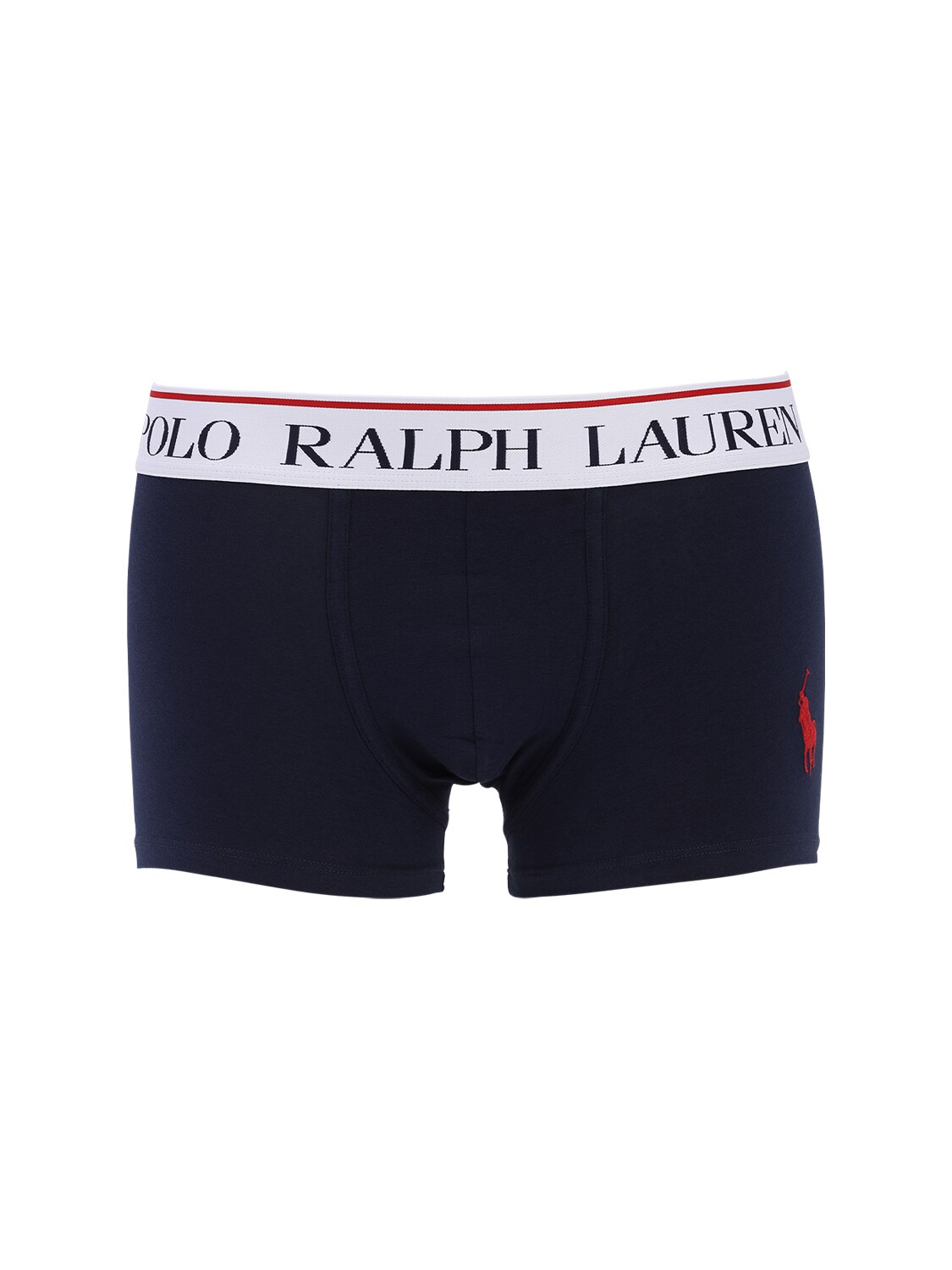 Polo Ralph Lauren Big Logo Cotton Blend Boxer Briefs In Navy