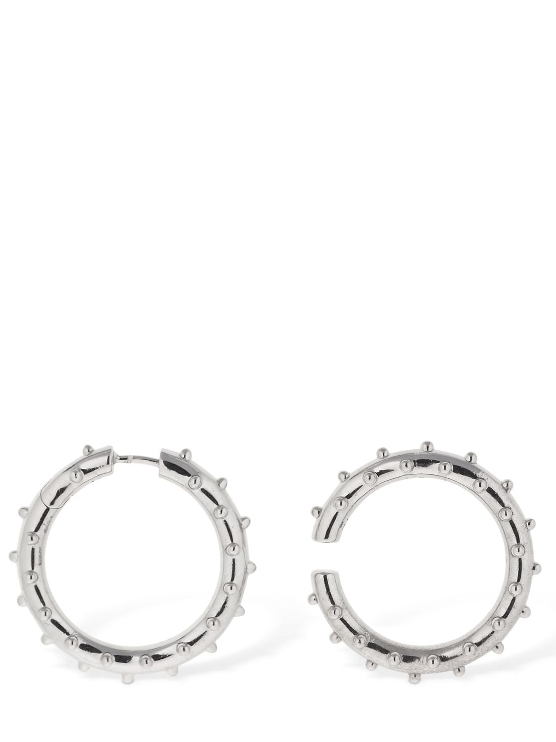 Alancrocetti Erotica Loophole Asymmetrical Earrings In Silver