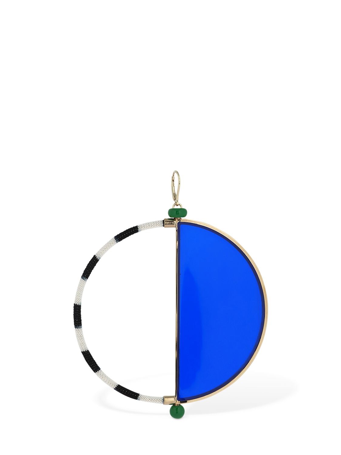 Missoni Plexi & Knit Maxi Hoop Mono Earring In Multi,blue