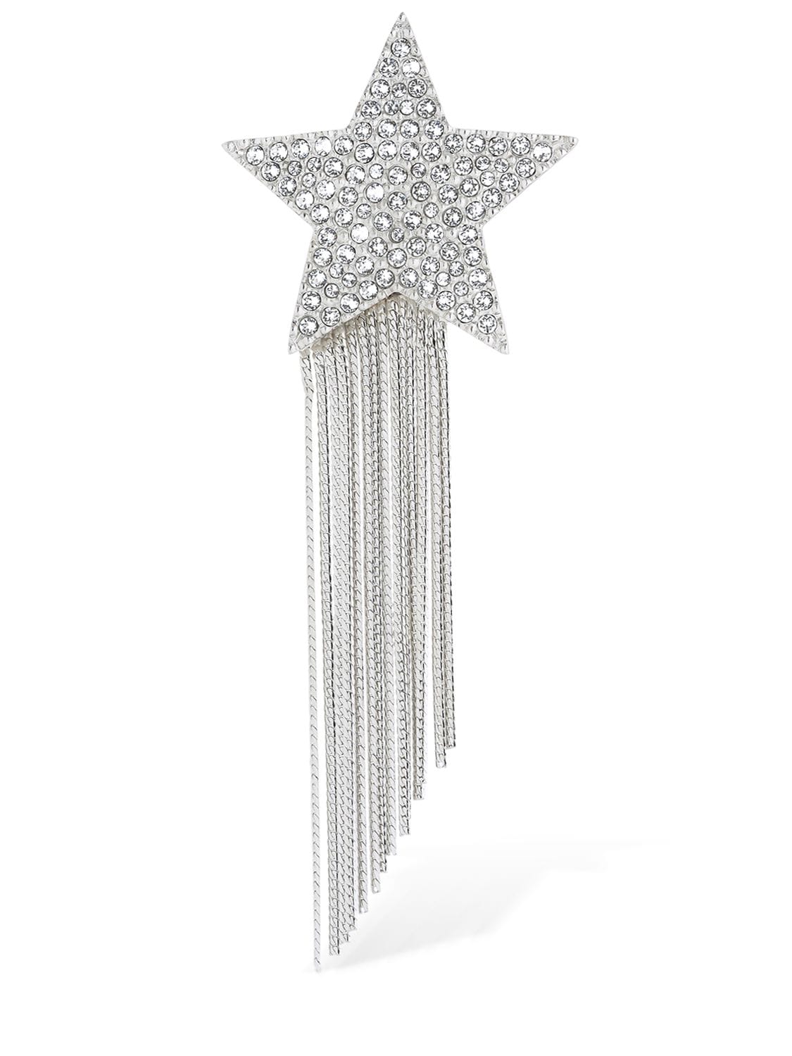 SAINT LAURENT “STARS & LOVE STAR”水晶胸针,71I81G005-ODE2MG2