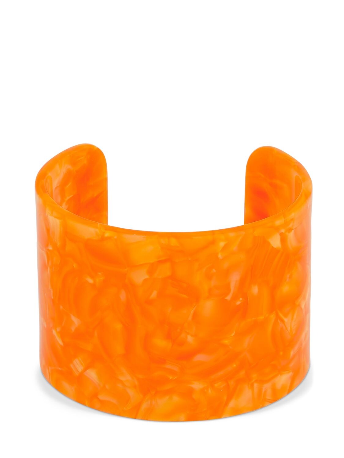 Aym Anabelle Acetate Cuff Bracelet In Orange