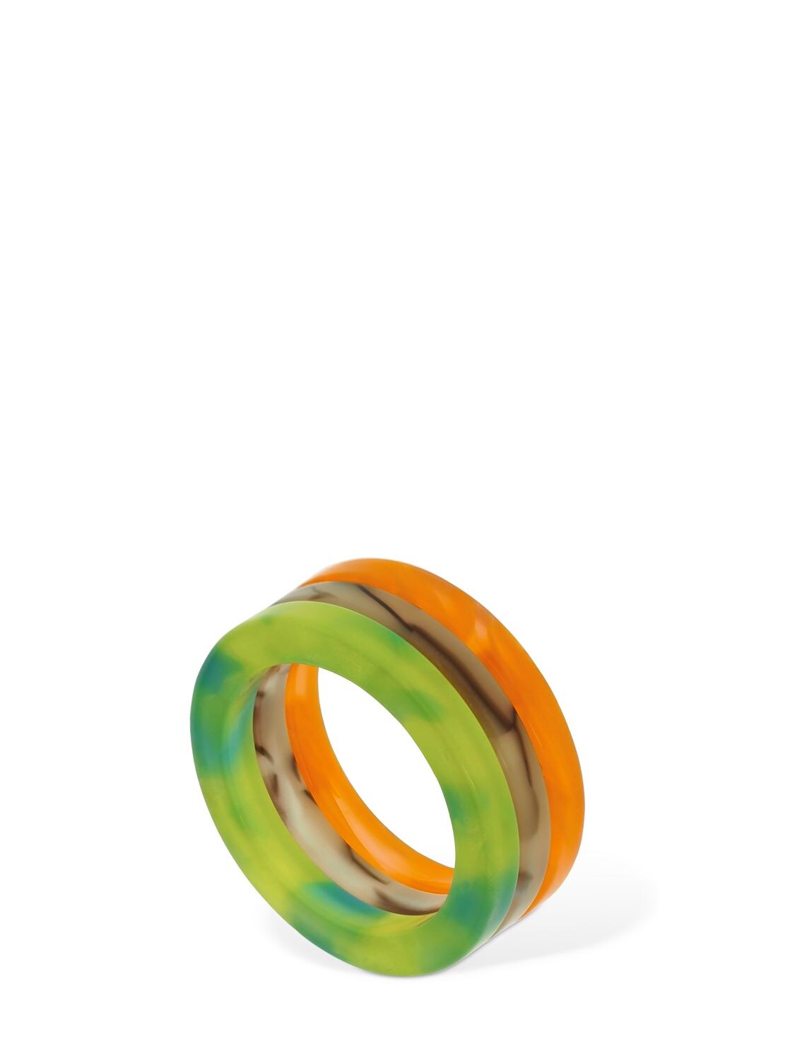 Aym Set Of 3 Amparo Rings In Multicolor