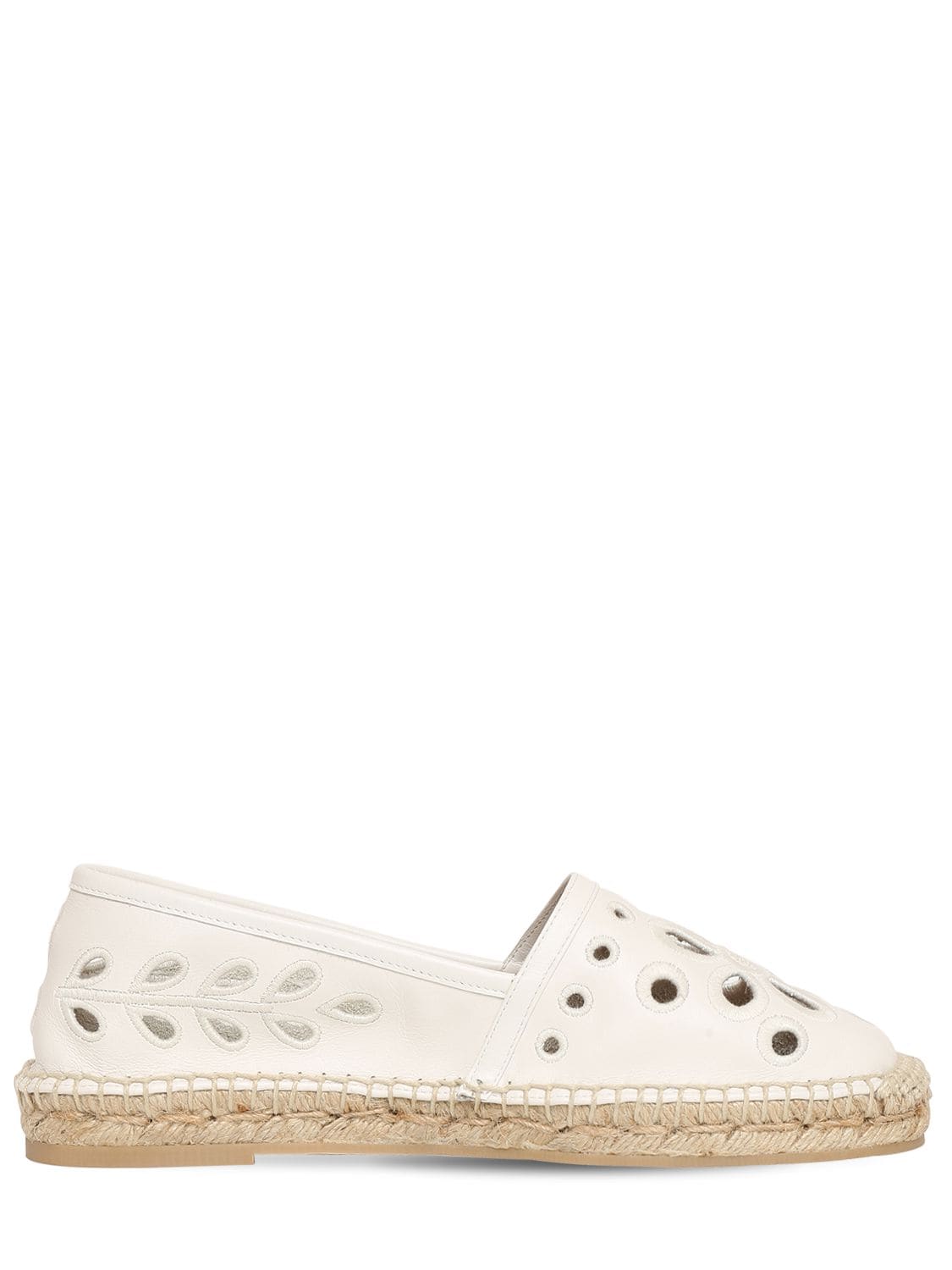 RED VALENTINO 20MM LEATHER ESPADRILLES,71I82D003-MDMX0