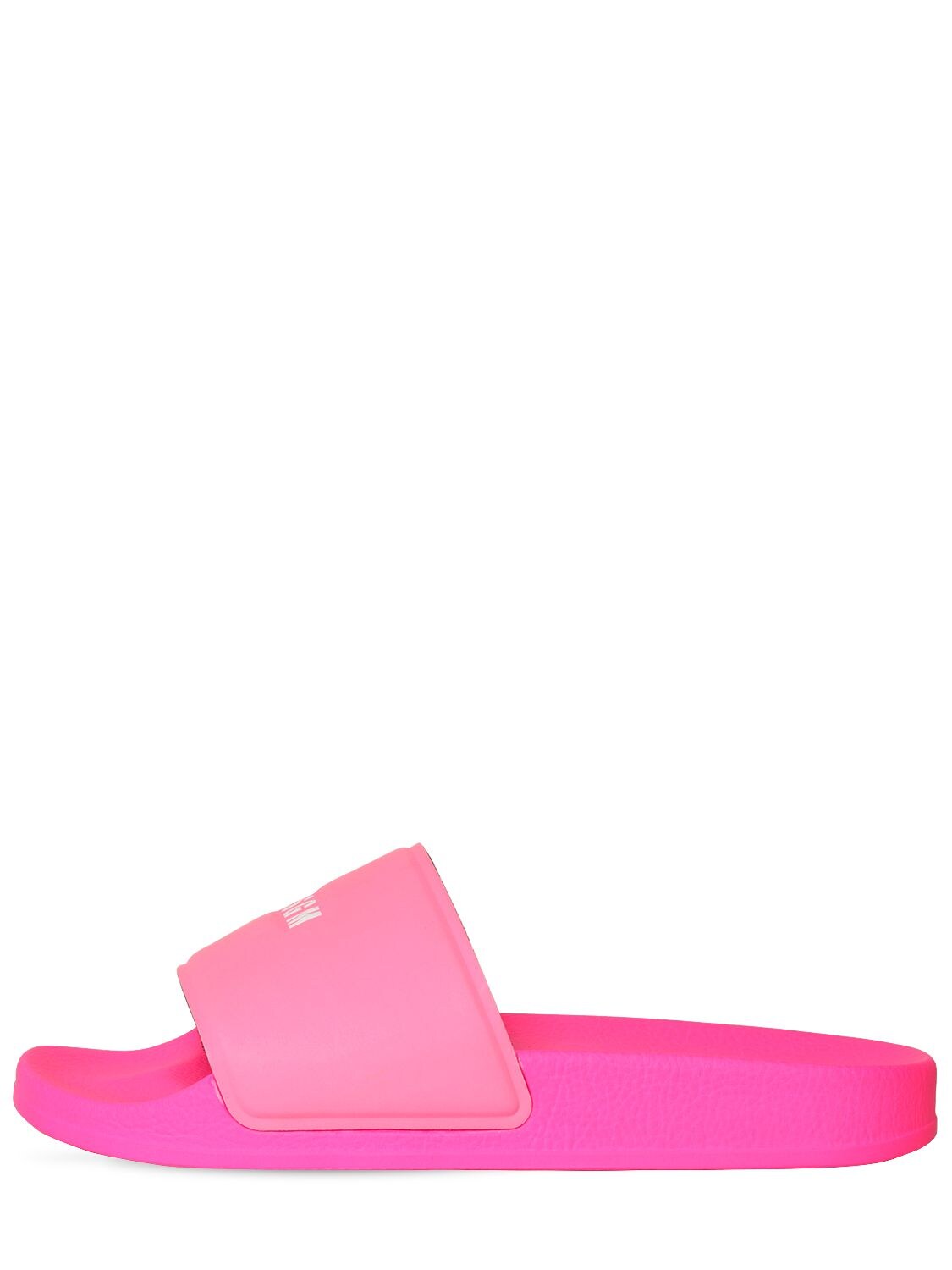 Msgm 20mm Neoprene Slide Sandals In Neon Fuchsia