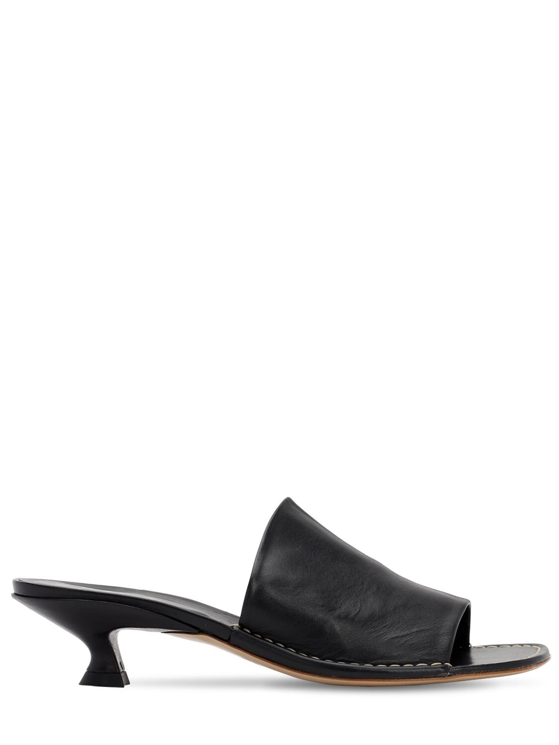 Tod's 35mm Leather Sandals In Black