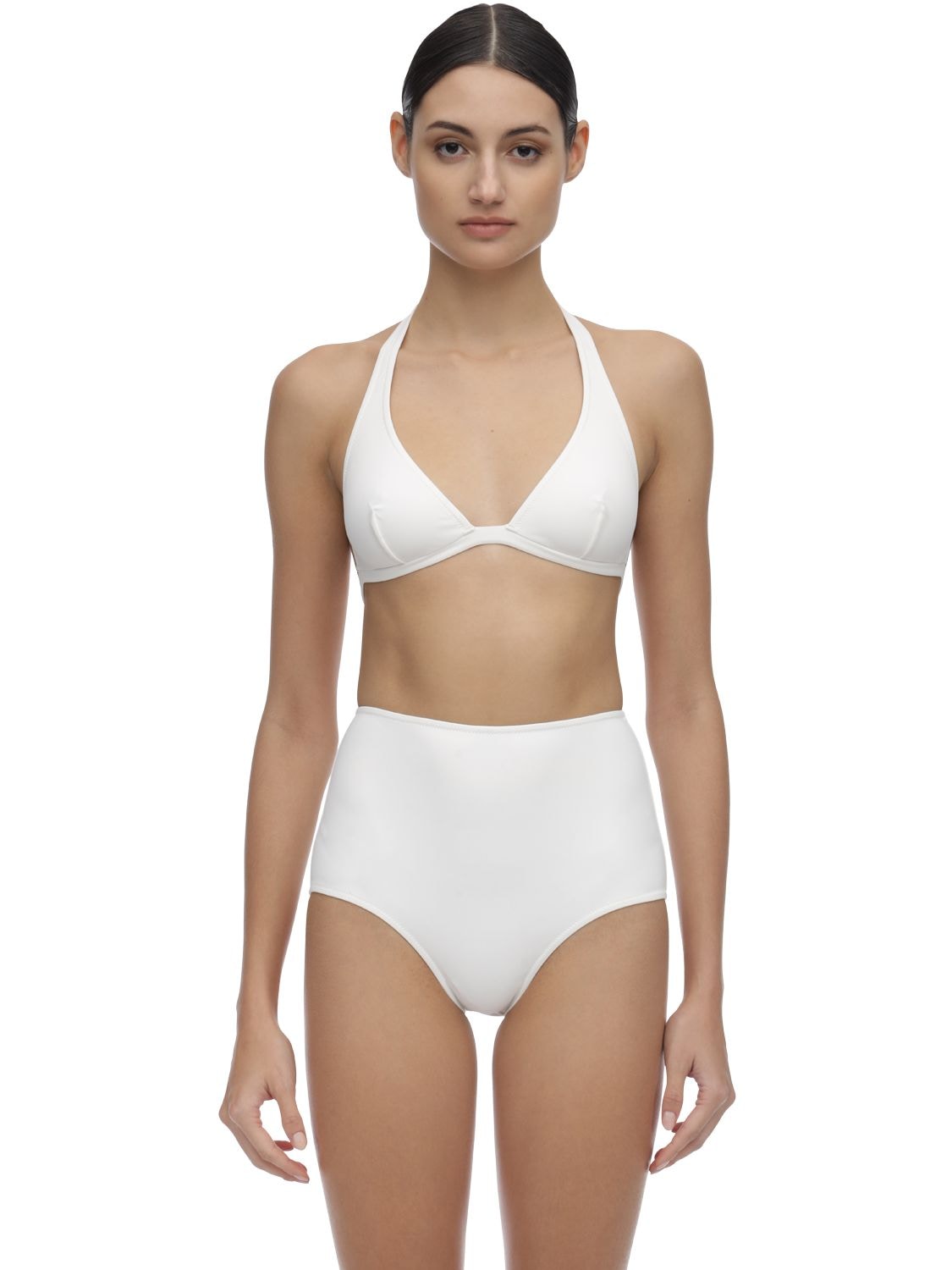 Laura Urbinati High Waist Bikini In Off White