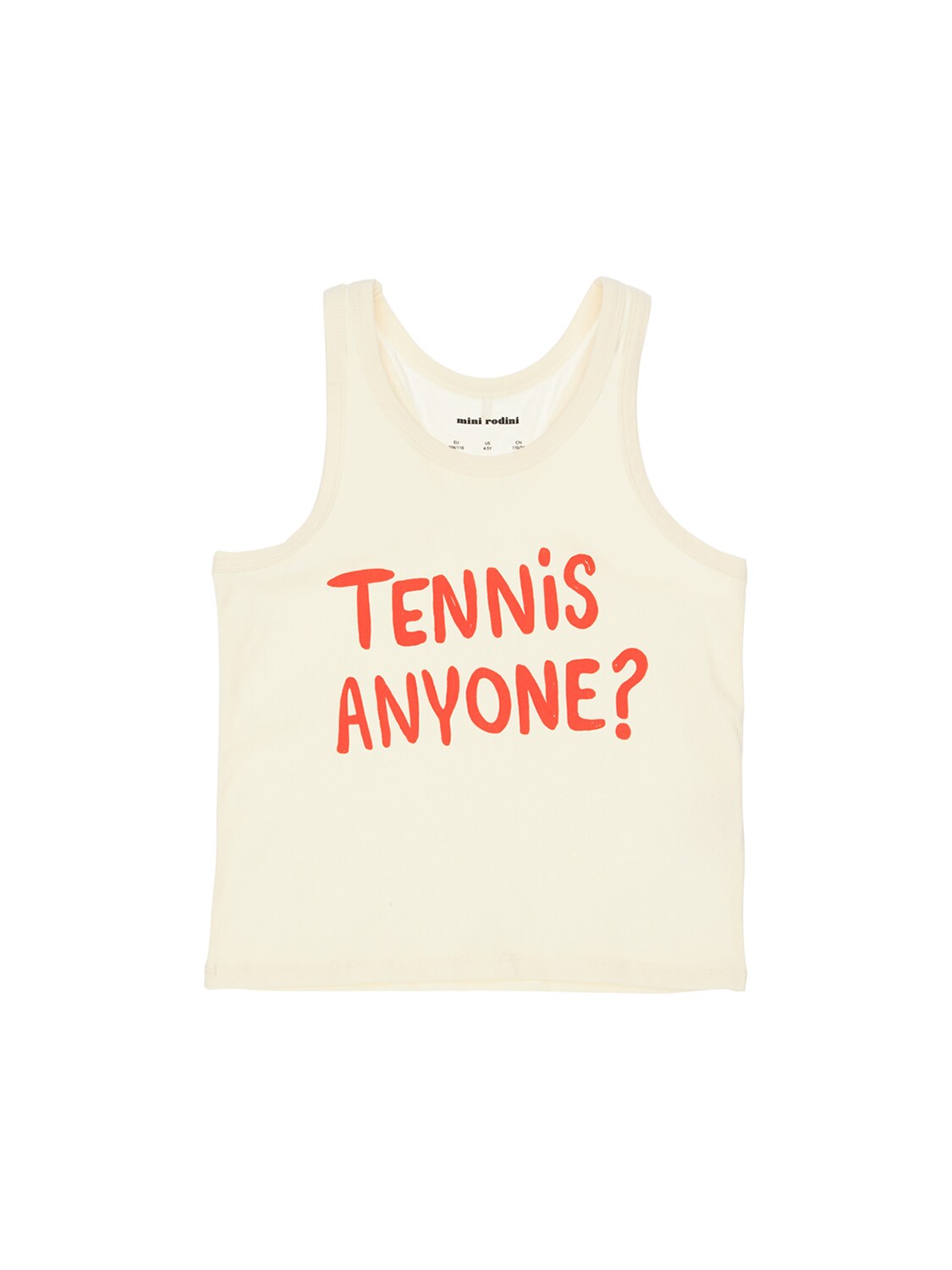MINI RODINI TENNIS PRINT ORGANIC COTTON TANK TOP 71I8YH023-T0ZGIFDISVRF0