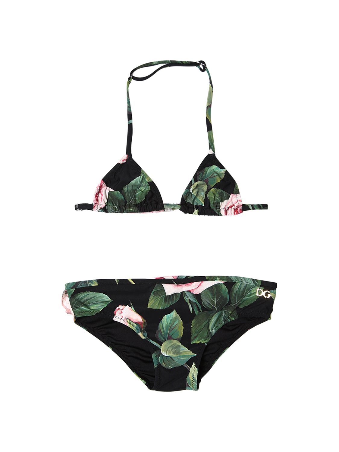 Rose Print Lycra Bikini