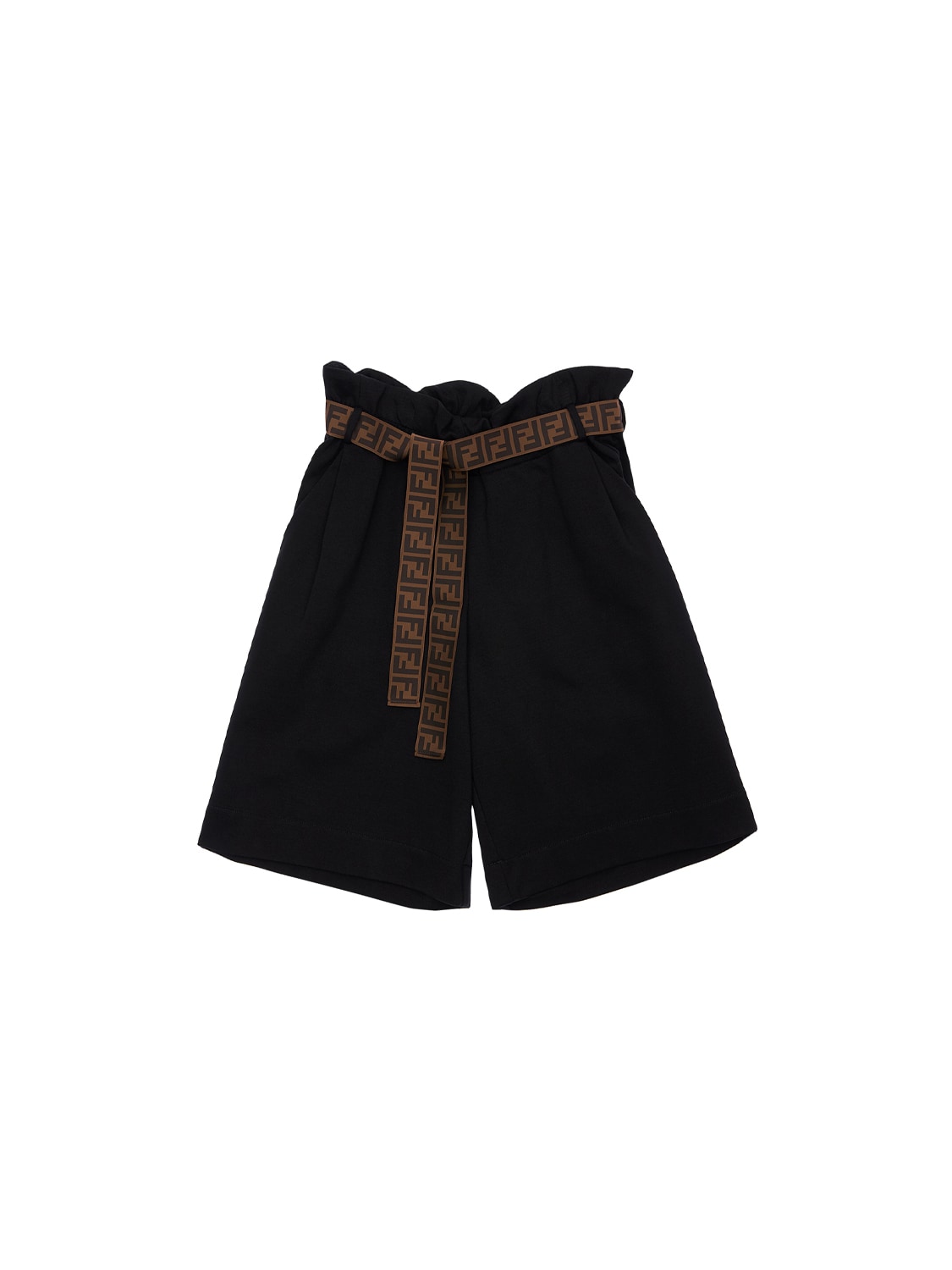 Fendi Kids' Punto Milano Shorts In Black