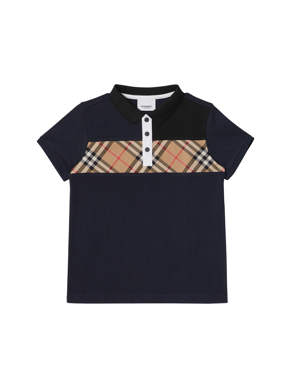 Burberry Kids' Cotton Piquet Polo In 네이비