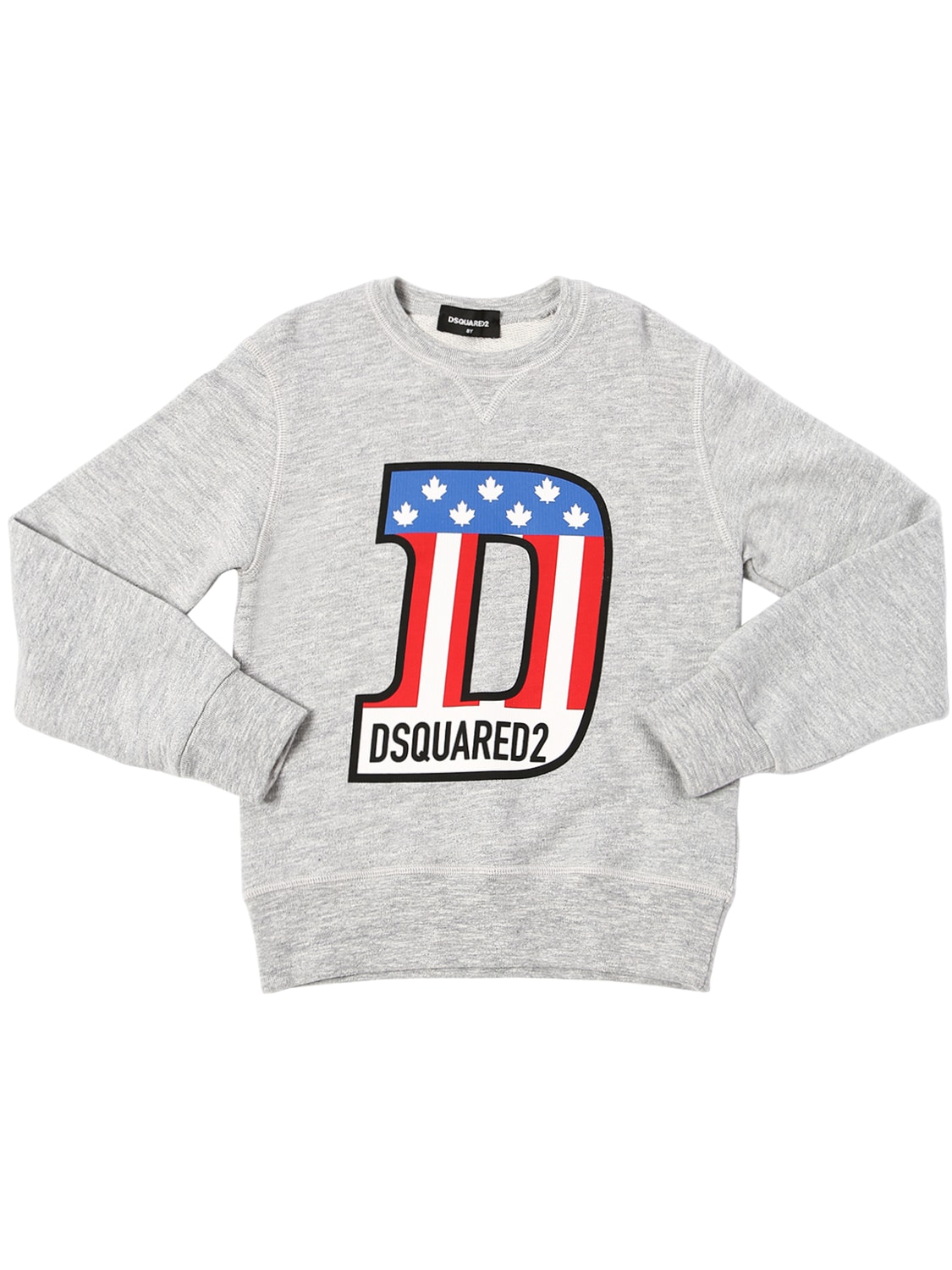 Dsquared2 Kids' Printed Cotton Sweatshirt In Grey