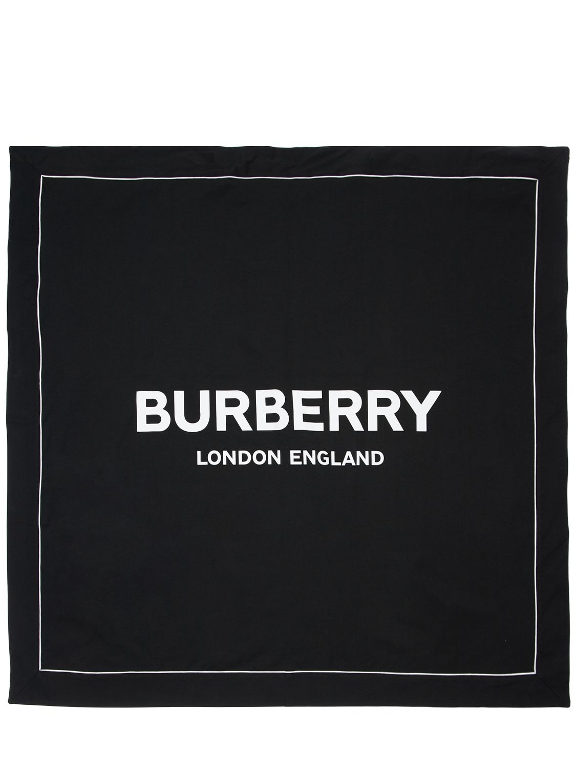 Burberry Kids' Logo Print Double Interlock Blanket In Black
