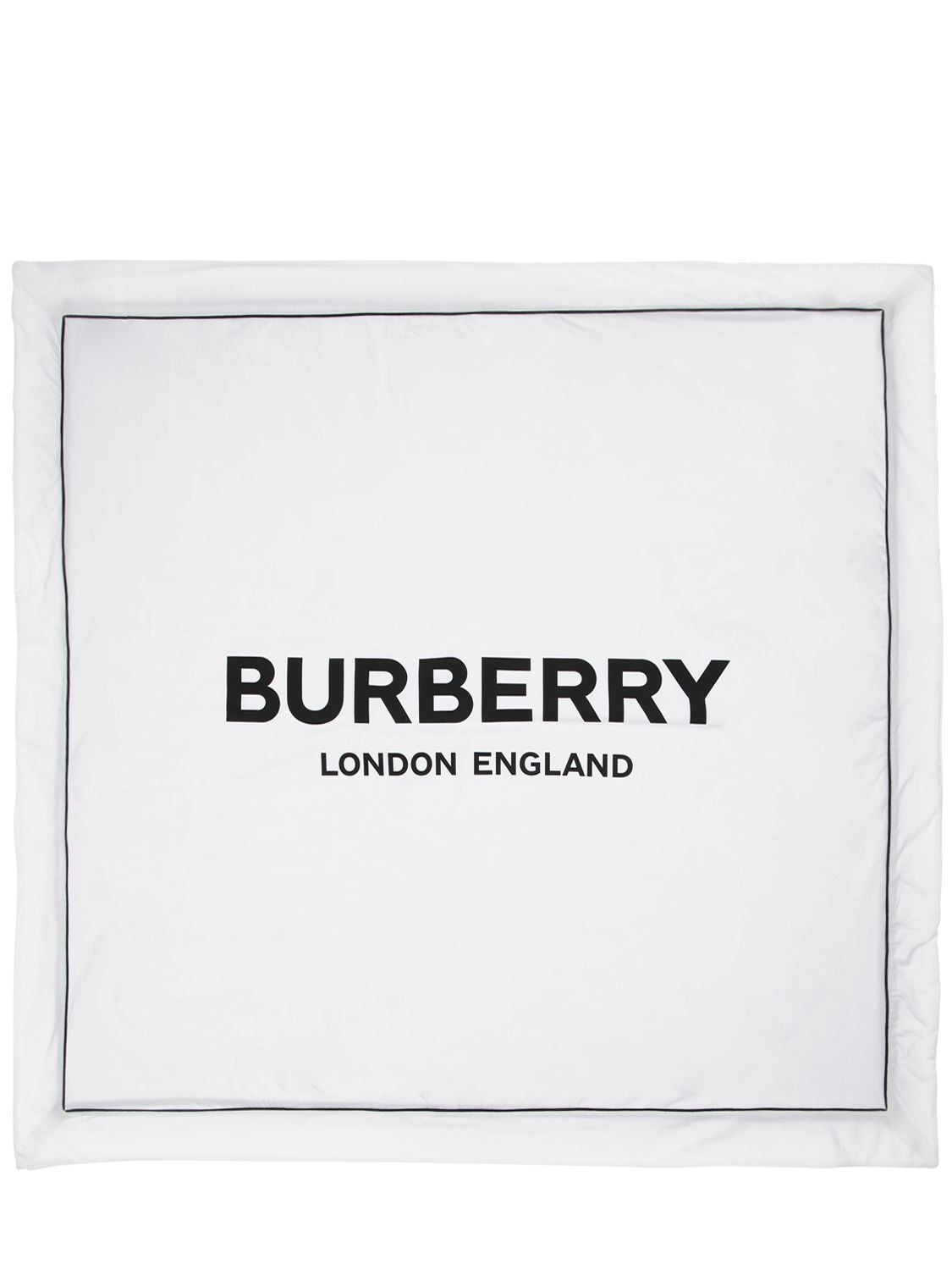 Burberry Kids' Logo Print Double Interlock Blanket In White