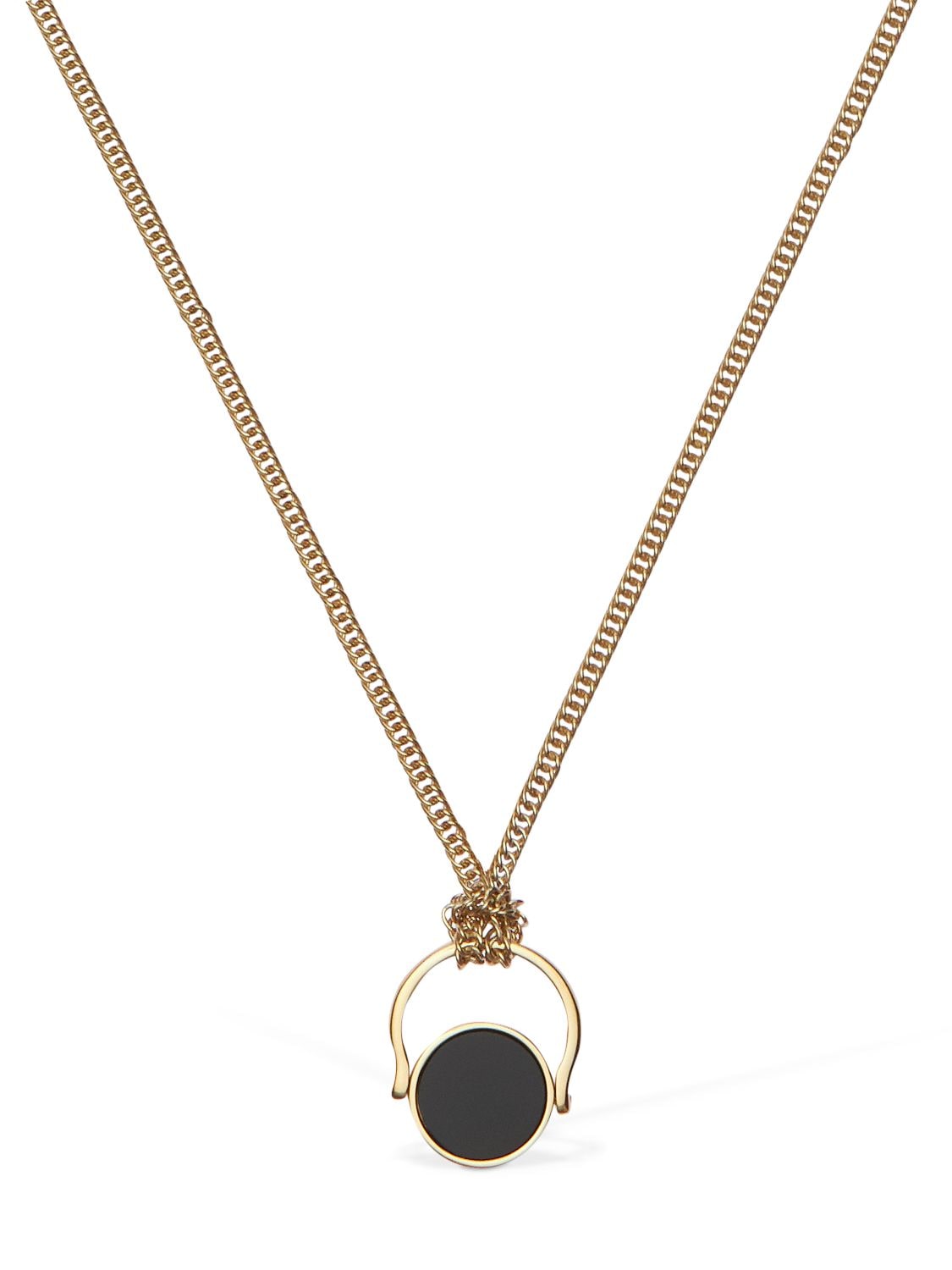 Isabel Marant Julius Long Rotating Chain Necklace In Gold,black