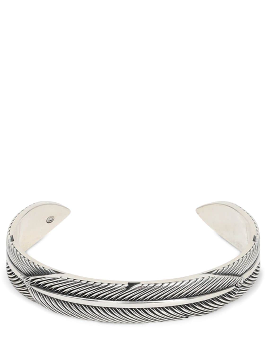 Cantini Mc Firenze Feather Slave Cuff Bracelet In Silver