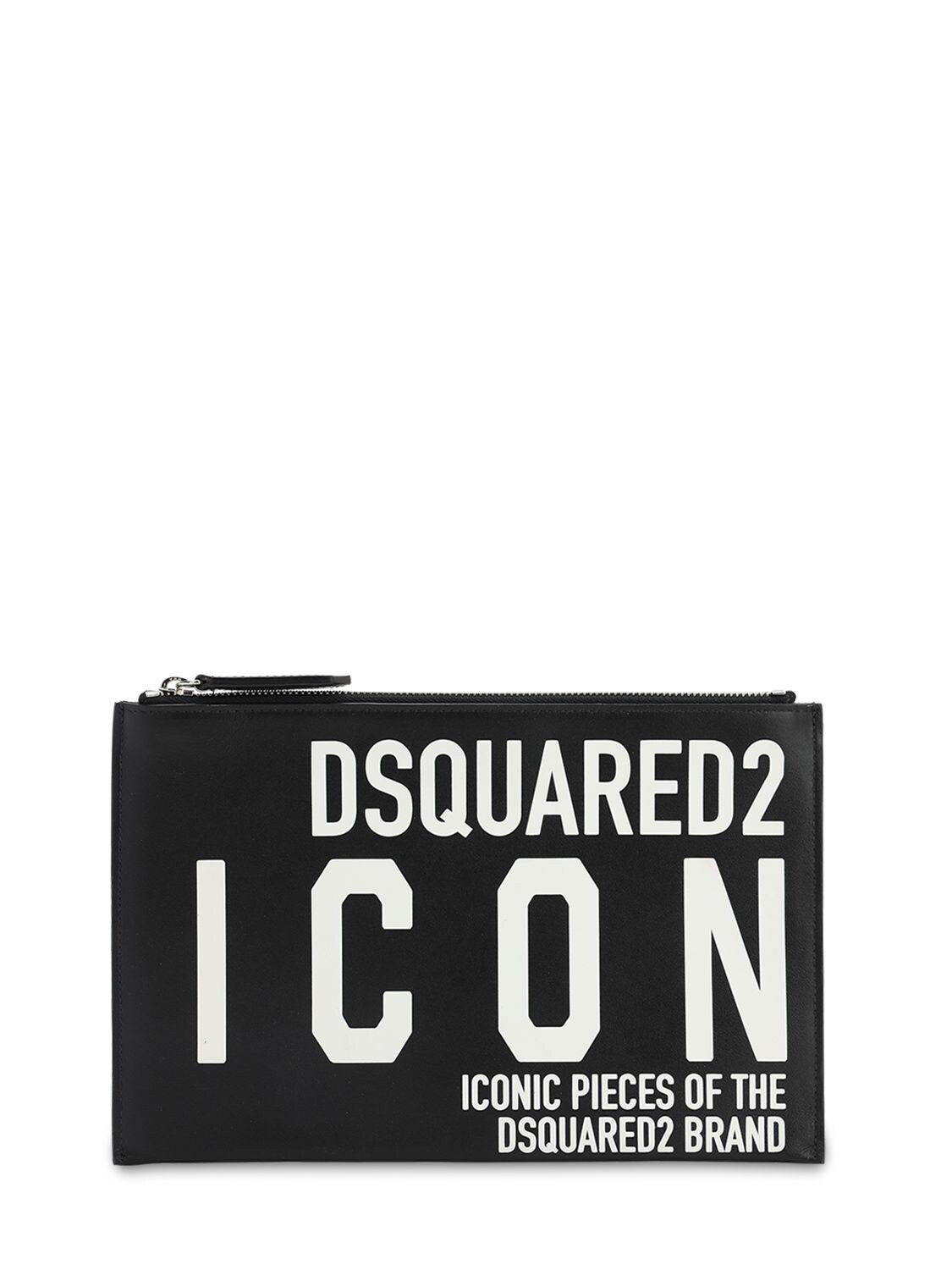 DSQUARED2 ICON PRINTED LEATHER POUCH,71IA0Y002-TTA2MW2