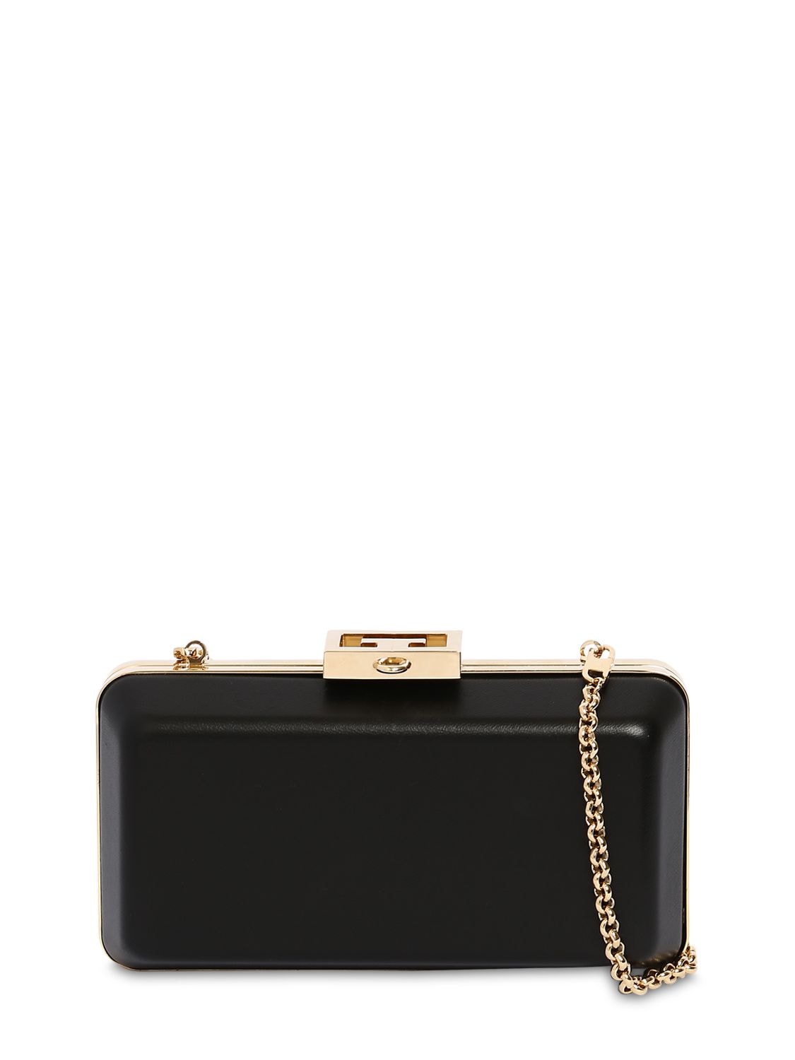 Givenchy Evening Smooth Leather Clutch In Black