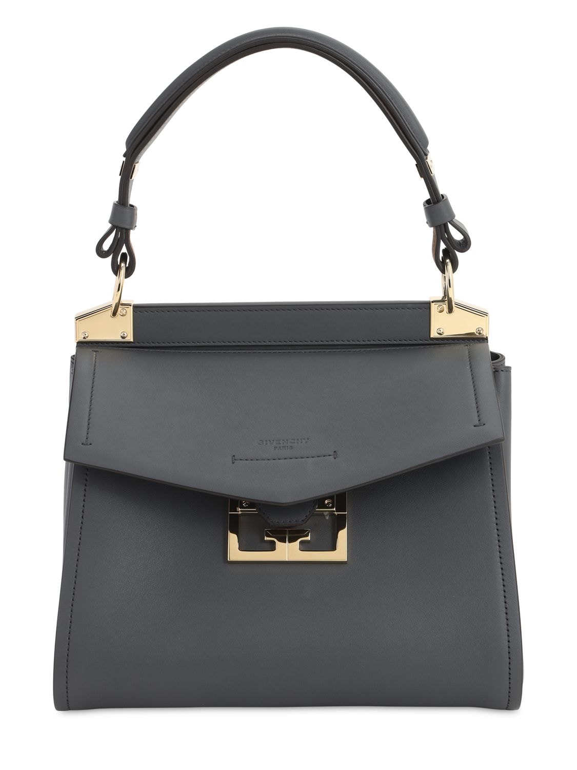 Givenchy Small Mystic Smooth Leather Bag In Stone Grey