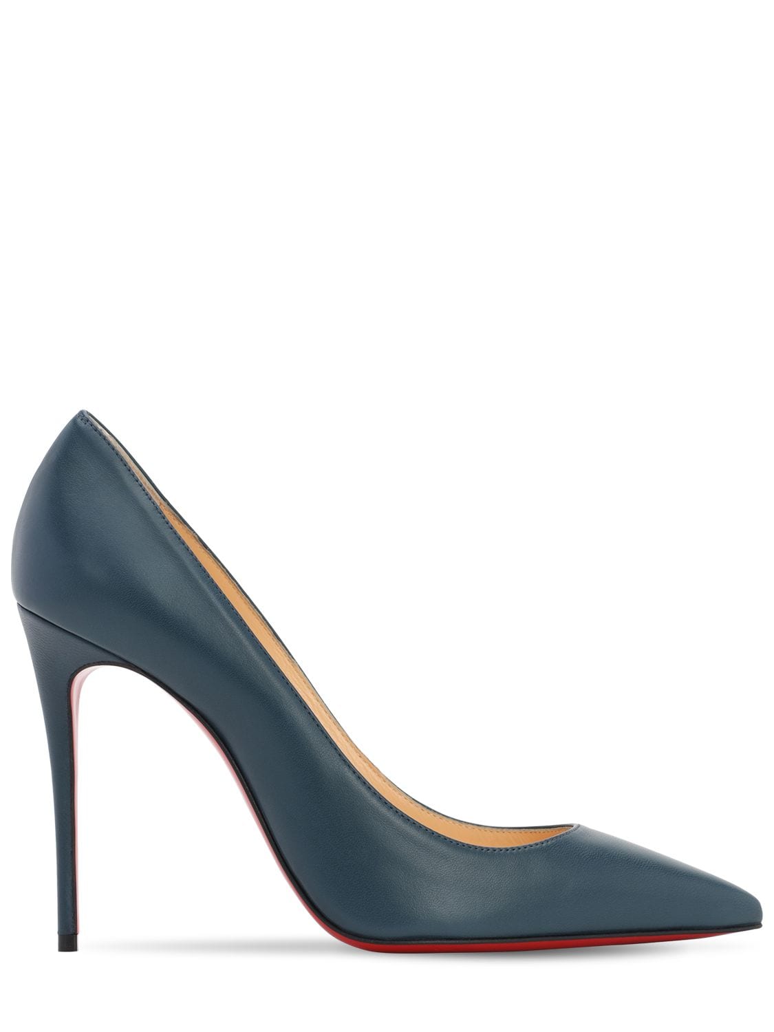 Christian Louboutin 100mm Kate Leather Pumps In Navy