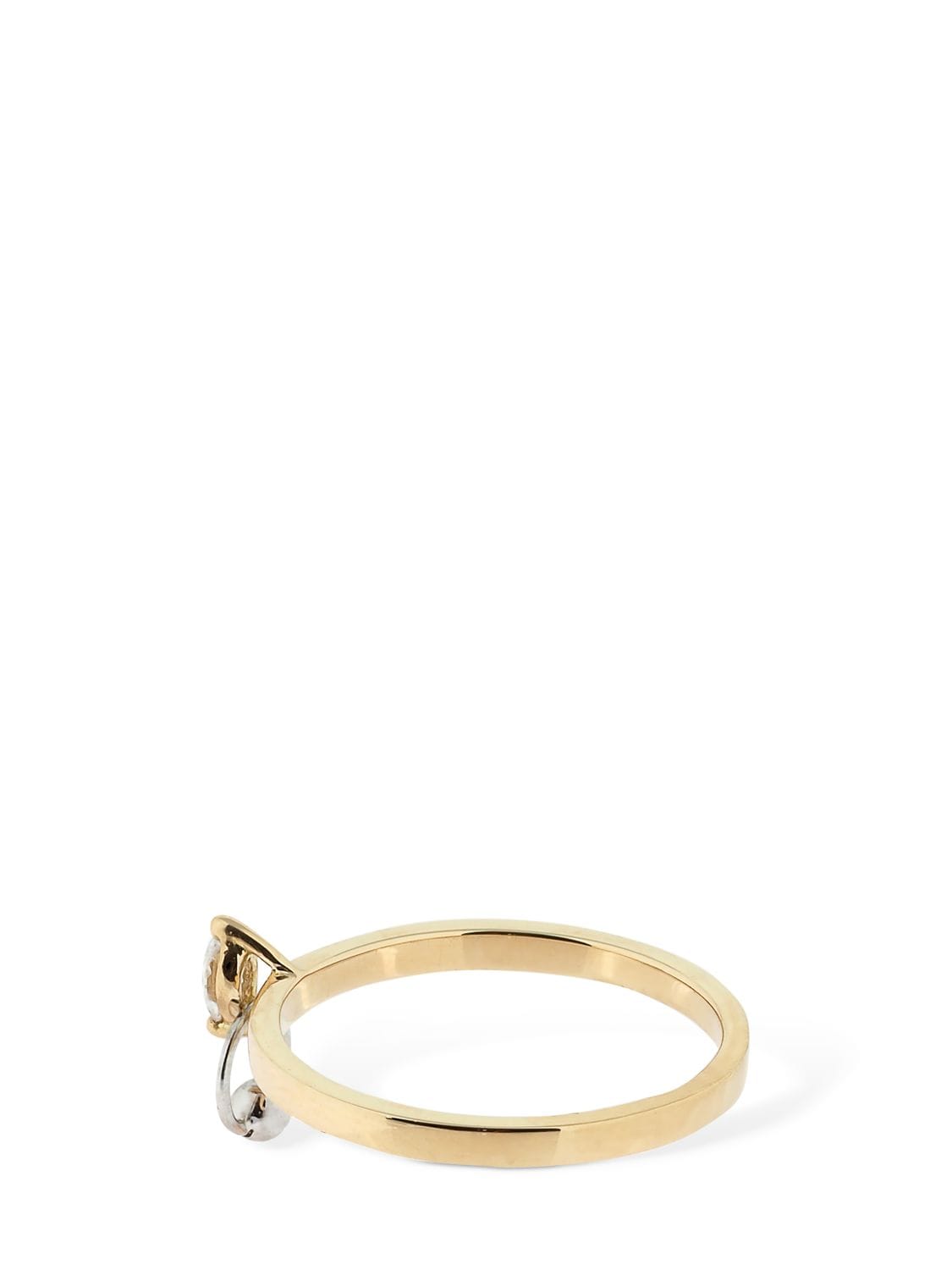 Shop Delfina Delettrez 18kt Two-in-one Marquise Diamond Ring In Gold,diamond